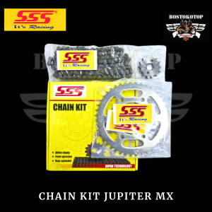 SSS Chain Kit Gear Gir Set Yamaha Jupiter MX Set Gir Depan Belakang Rantai Original