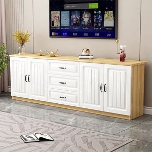 TV Cabinet Simple Solid Wood Floor Storage TV Cabinet Console Living Room 140cm/160cm With Drawer Storage Cabinet