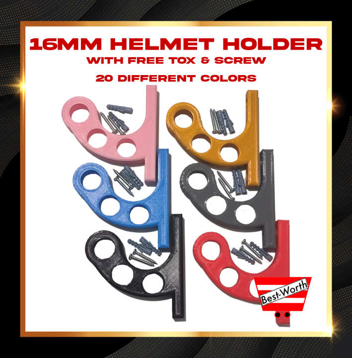 Universal Wall Mount Motorcycle Helmet Holder & Gear Holder Heavy Duty