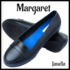 Mainewood Margaret Janella Ladies flat heels non-slip waterproof black casual rubber shoes