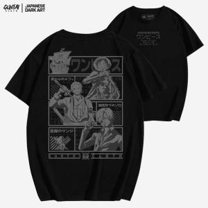 Tshirt Kaos Pria Distro Series Anime One Piece Branded Katun 24s Guntai Cloth GT Pirates Crew