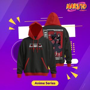 Hoodie Jumper HSCLO Itachi Uchiha Sharingan Anime Manga Naruto Pullover Sweatshirt Bahan Fleece Ukuran Jumbo Big Size XS S M L XL XXL 3XL 4XL 5XL