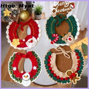 tantuoye Giáng sinh dễ thương hoạt hình tuần lộc người tuyết mèo quần áo trang phục phụ kiện thú cưng giáng sinh thú cưng Mèo khăn quàng cổ quần áo