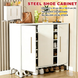 Steel Shoe Cabinet shoe organizer household shoe rack For Home Hallway Dust-proof Bedroom Entrance Storage Shoe Cabinet