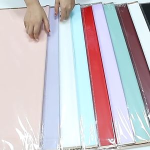 20PCS Waterproof Flower Wrapper Flower Wrapping Paper Flower Bouquet Wrapper Flower Packaging Paper Gift Packaging Sheets Two-Sided Colored Gold Border for Florist Handmade DIY Gift Packaging 58*58cm