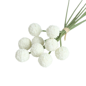 KODUS Real Touch Artificial Gold Ball Chrysanthemum Lifelike 9 Head Small Ball Flowers  Bouquet Flower Arrangement Plastic Simulated Chrysanthemum Home Garden Decor