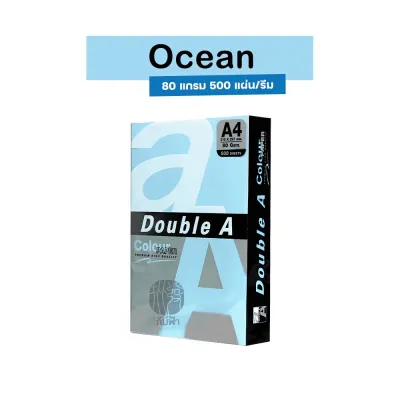 กระดาษสี สีพาสเทล สีเข้ม สีนีออน Double A ขนาด A4 หนา 80/75 แกรม 500 แผ่น