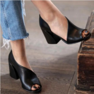 Plus Size Fish Mouth Sandals For Women 2026 Summer New Thick Heel Side Hollow High Heel Roman Sandals