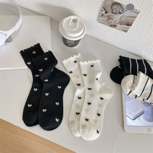 ✨CADIAES✨ถุงเท้านักเรียนแบบบาง หน้าร้อน สำหรับผู้หญิง ตกแต่งด้วยถุงเท้าโบว์ ถุงเท้านักเรียน อเนกประสงค์ ทันสมัย ระบายอากาศได้ดี สวมใส่ง่าย ราคาส่ง