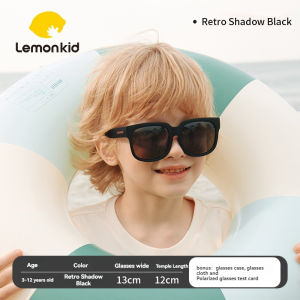 Lemonkid【GET FREE ANTI-FALL ROPE AND EAR GRIP】Childrens Square-frame Polarized Sunglasses Foldable Anti-Ultraviolet SunglassesTrend LK2230216+LK2230217
