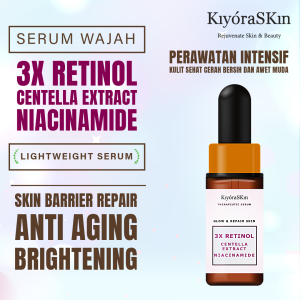 KiyoraSKin SERUM GLOW & REPAIR SKIN 3X RETINOL CENTELLA EXTRACT with NIACINAMIDE ACNE DARK SPOT ANTI AGING