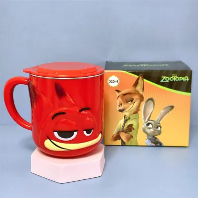 Disney Cup for Kids Strawberry Bear Childrens Water Cup Shock-resistant Household Stainless Steel Drinking Cup Kindergarten Baby Milk Cup with Scale