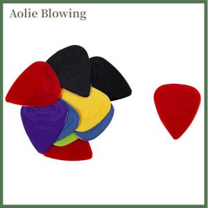 Aolie 10ชิ้นอลิซปิ๊กกีตาร์ไนลอนสีดำกันลื่นสำหรับอุปกรณ์กีตาร์อูคูเลเล่ไฟฟ้าอะคูสติก