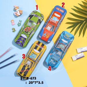 SOS Kotak Pensil Kaleng mobil+anak 7x20 / Tempat Pensil / Pencil Case