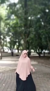 Mels Hijab - Fatemah (Jilbab Lengan Syari Jumbo Pad Antem) Kerudung Tangan Jersey Super Hight Quality