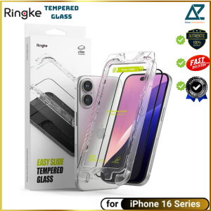 Bộ 2 Miếng Dán Cường Lực RINGKE Easy Slide Tempered Glass cho iPhone 16/ 15/ iPhone 16 Plus/ 15 Plus/ 16 Pro/ 16 ProMax