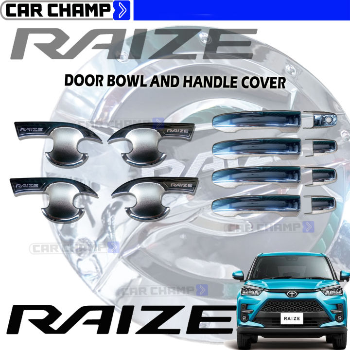 Toyota Raize 2022 to 2024 E / G Door bowl and Door Handle Cover Chrome ...