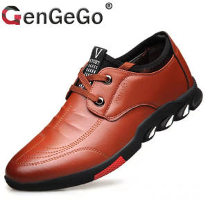 Brand GenGeGo( 3 Days Delivered COD)Men Shoes Black Oxford Shoes Breathable Autumn Male Driving Brand Flats Peas Shoes The British Mens Sneakers