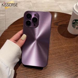 [Có Phim Ống Kính] Kisscase Ốp Laser Gradient Cực Quang Cho iPhone 14 Pro Max Kim Loại Eagle Thấu Kính Mắt Máy Ảnh Kính Cường Lực Bảo Vệ Cho Apple iPhone 14Plus 14 13 12 11 Ốp Bảo Vệ PC Cứng