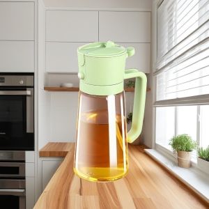 470ML Glass Oil Sprayer 2-in-1 Kitchen Oil Bottle with Anti Oil Drip Spray Pour Dual-Use No Residue