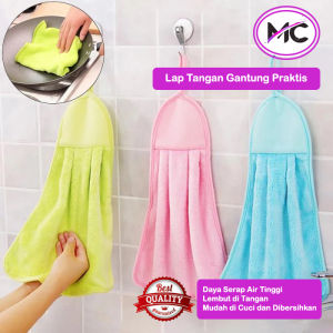 Lap Tangan Gantung Wastafel Dapur Murah Kain Handuk Microfiber Serap Air Hand Wash Lembut Praktis