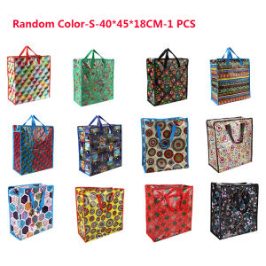 High Capacity Non - Woven Eco Bag With Zipper Storage Bag Luggage Shopping Bag Thick Quality Bag Random Design