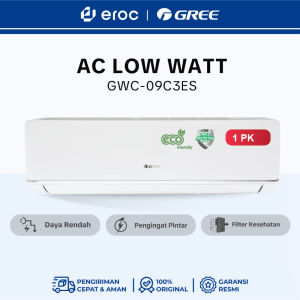 GREE 1 PK GWC-09C3E DELUXE LOW WATT - PUTIH [INDOOR+OUTDOOR UNIT ONLY]