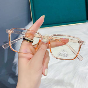 【KAIMENGSHA】Candy Transparent Color Korean Style Fashion Reading Eyeglasses Women with Degrees Anti Radiation TR90 Square Optical Ultra Light Simple Retro Reading Glass Original Japan B63