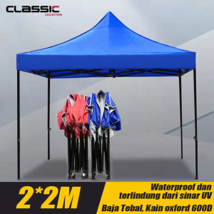 Tenda Lipat 600D Outdoor Tenda Gazebo (3✖3M)Portable Waterproof Tenda Bazar / Tenda Jualan Pameran Dagang