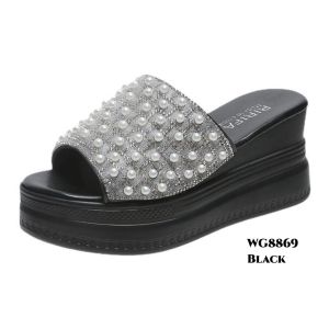 Sandal Mutiara Wedges Highsole Korea Shoes WG8869