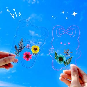 SFHDF Pressed Flower DIY Artificial flowers Bookmarks Handmade DIY Materials Flower Page Bookmark Creative Transparent Artificial flowers Stickers Kids