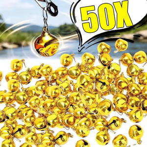 50pcs Clip-On Fishing Rod Tip Alarm Bells / High Sensitivity Quick Reaction Fish Bite Strike Indicator / Crisp Loud Sound Fishing Reminder