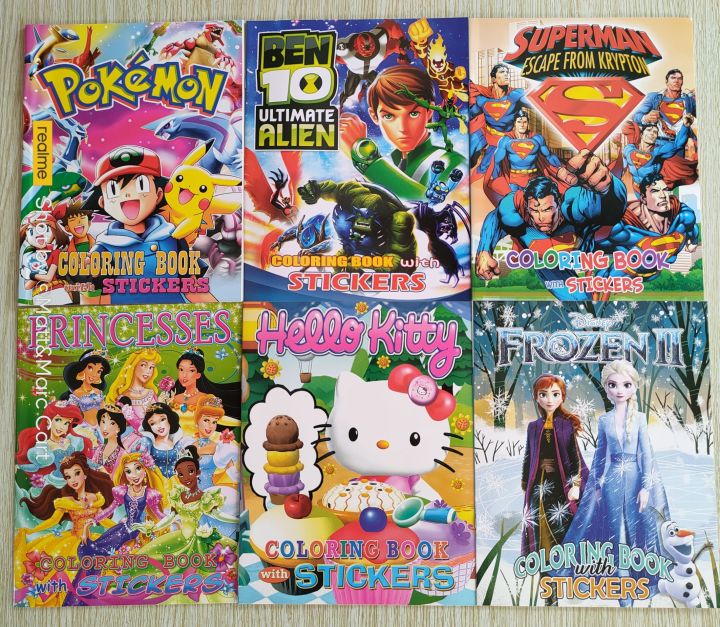 Princess Color In Print Out Kids BIG Coloring Book WITH FREE STICKERS for boys and girls (part 1 ...