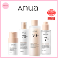 Anua Rice 70 Milky Toner/ Enzyme Brightening Cleansing Powder/ Ceramide Hydrating Barrier Serum/ Moisturizing Milk. 
