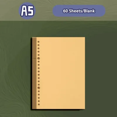 PUDE PU Leather Notebook Loose-leaf A5/A6 Binder Notepad Detachable Shell Travel Journal Gift