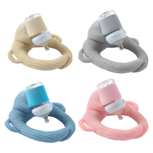 Multifunctional Baby Bottle Stand Breast Feeding Aid with Secure Tilt Design for Car Travel Home Use Solid Color