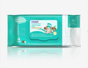 HICC PET Flushable Pet Anal Gland Wipes Cleansing Deodorizing & Soothing Allergy Infections for Dogs&Cats 4 Packs of 100