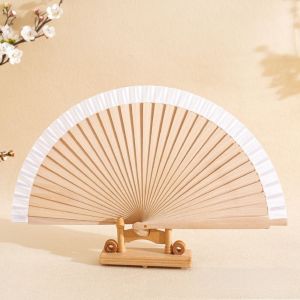 BESTOURO Elegant Accessory Spanish Folding Fan Plain Design 23cm Handmade Fan Simple Traditional Wooden Fan Multipurpose