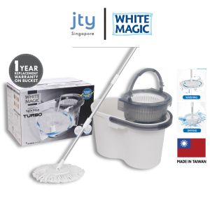 White Magic Turbo Spin Mop Hand Press