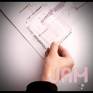 Clear Glass Soap Dish Round Holder Jewelry Storage Box Tray For Bathroom Hotel Shower
