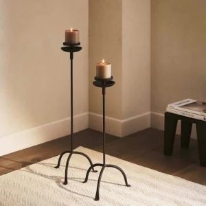 xpkQ Vintage Candle Holder Iron Vertical Tripod Candle Stand Aesthetic Elegant Candlesticks Wedding Home Decoration Candlestick 6K4N7