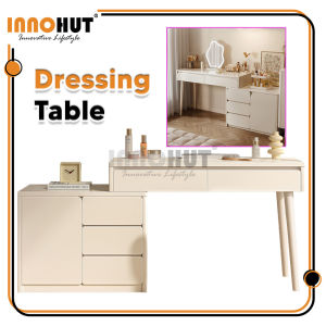 Innohut Meja Mekap Meja Solek Berlaci Meja Kosmetik Solid Wood Dressing Table With Storage Drawers Vanity Table 木制化妆桌