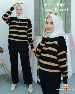 setelan rajut wanita || one set maudy oversize premium