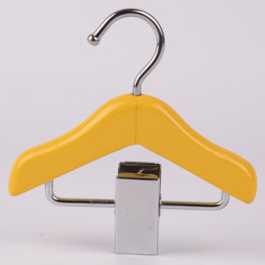 Justliving 1PC đầy màu sắc bằng gỗ trẻ em móc treo trẻ em với clip gỗ đặc móc Mini cho quần áo thú cưng Quần áo chó móc áo với clip cho phụ kiện thú cưng