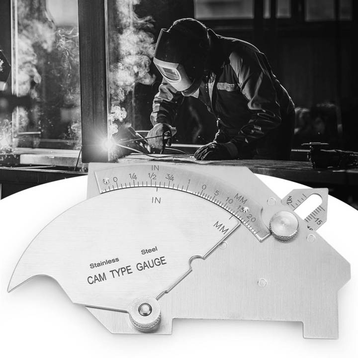 Welder Ruler TOPINCN Stainless Steel Welding Seam Inspection Ruler Marked Scale for ...
