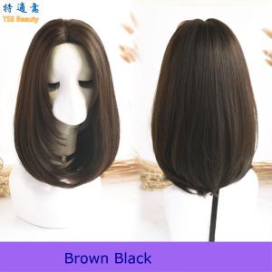 TSE 7JHH Korean Style Middle Part Wig Long Straight Hairpiece For Women H6117R