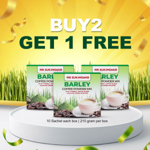 3 BOXES MRSUKIMOAKO BARLEY COFFEE POWDER MIX 16-IN-1 HERBAL COFFEE BLEND