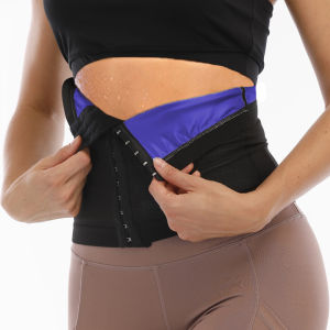 JHHB Women Breasted Sweat Girdle Waist Trainer Trimmer Belt Sports Sauna Corset Abdomen Sweating Body Shaper Workout Strap