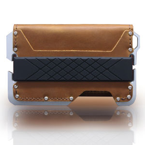 US Outdoors Metal Wallet Rfid Credit Card Holder Mens Wallets Leather Microfiber Money Bag Male Slim Smart ID Minimalism Walet with Gift Box