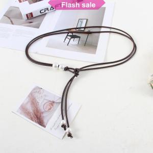 Flash Sale Fashion Round Leather Rope Thin Belt Waist Chain Women Decorative Knotted Waist Rope Decorative Skirt Coat Sweater Strap